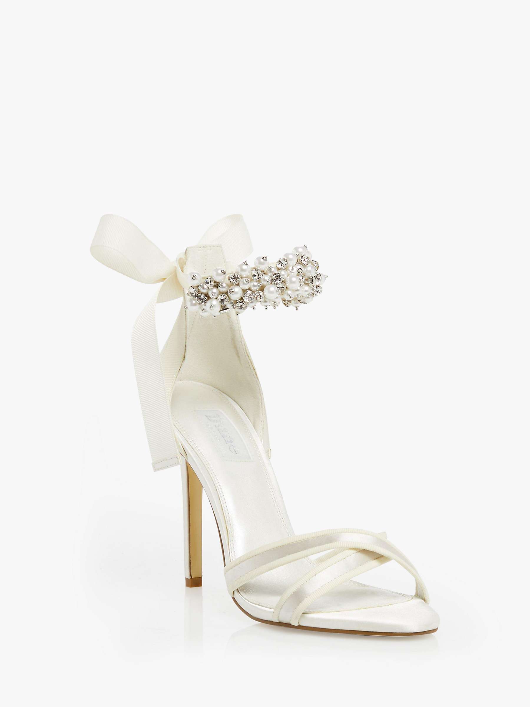 Buy Dune Bridal Collection Martine Embellished Ankle Strap Wedding Shoes, Ivory Online at johnlewis.com