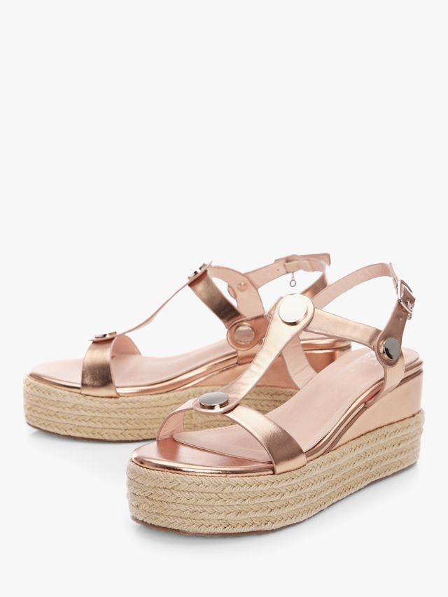 Rose gold wedge cheap sandals uk