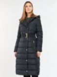 Barbour International Track Line Long Quilted Hooded Coat