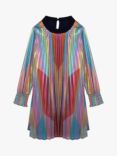 Billieblush Kids' Pleated Rainbow Dress, Multi