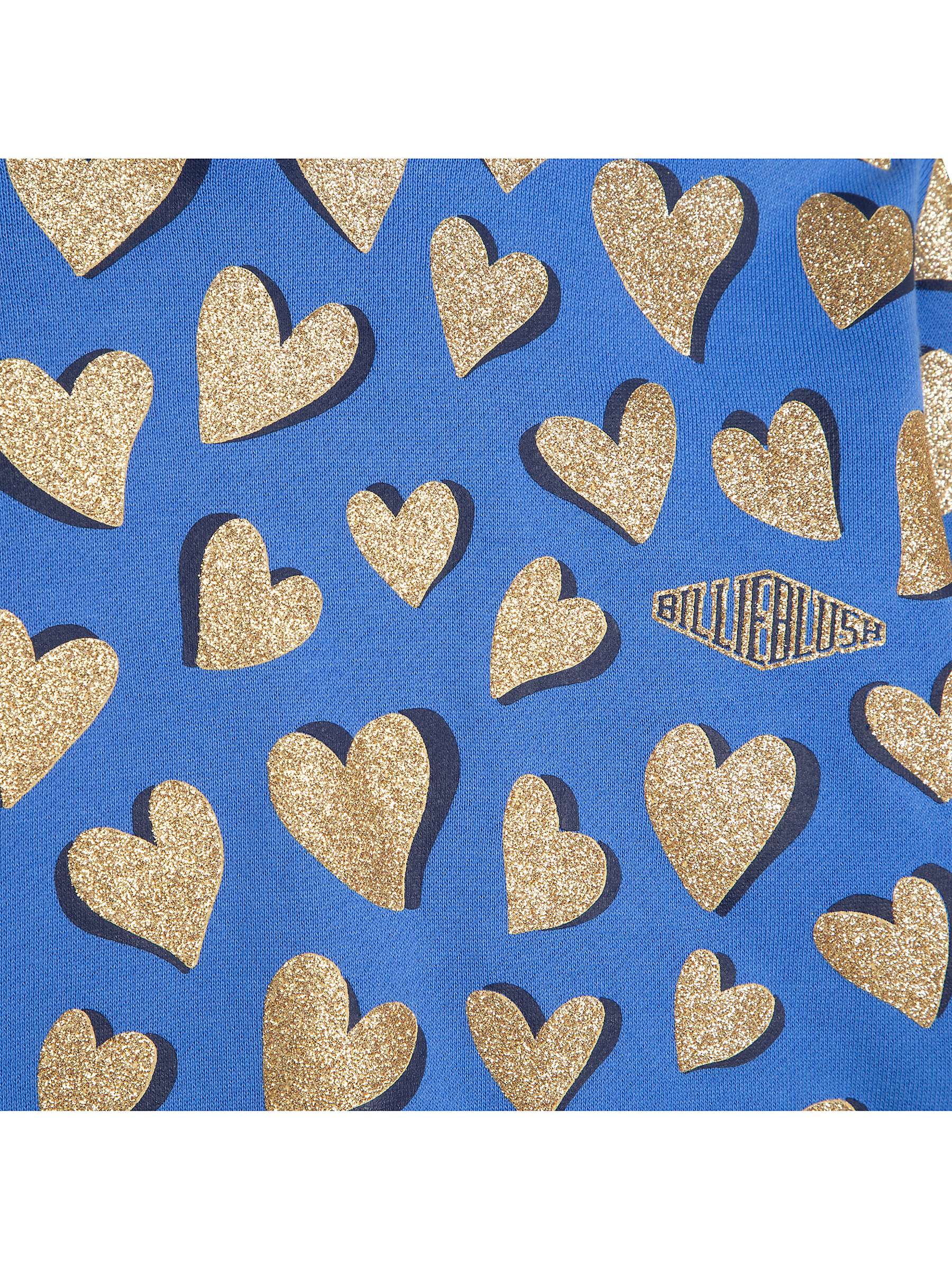 Buy Billieblush Kids' Foil Hearts Jumper Dress, Ocean Online at johnlewis.com
