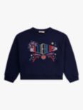 Billieblush Kids' Logo Fireworks Jumper, Navy