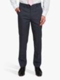 Simon Carter Grant Wool Blend Tailored Fit Check Suit Trousers, Grey