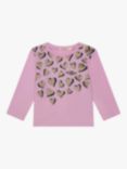 Billieblush Baby Foil Hearts Jersey Top, Pink Rose