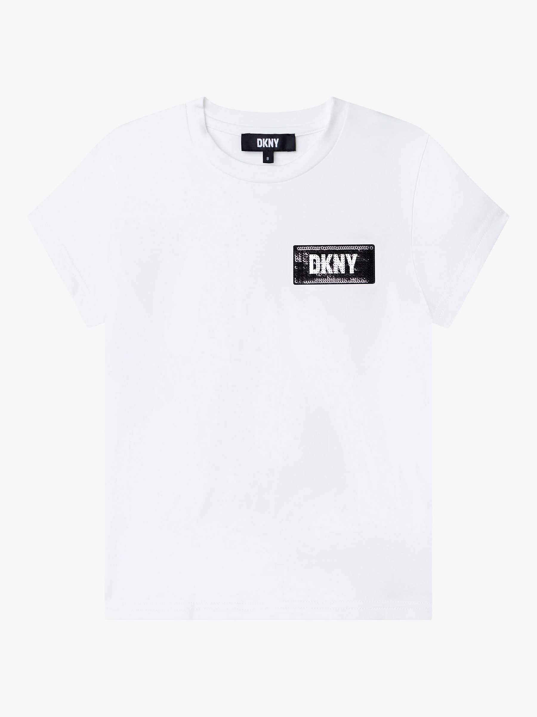 Buy DKNY Kids' Logo Short Sleeve T-Shirt, White Online at johnlewis.com