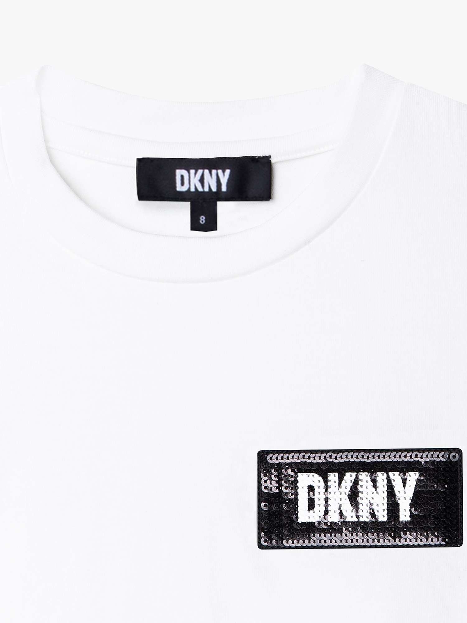 Buy DKNY Kids' Logo Short Sleeve T-Shirt, White Online at johnlewis.com