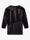 DKNY Kids' Fancy Sequin Dress, Black
