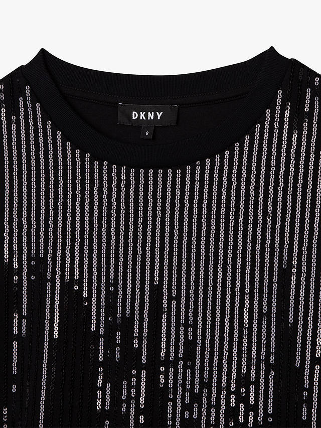 DKNY Kids' Fancy Sequin Dress, Black