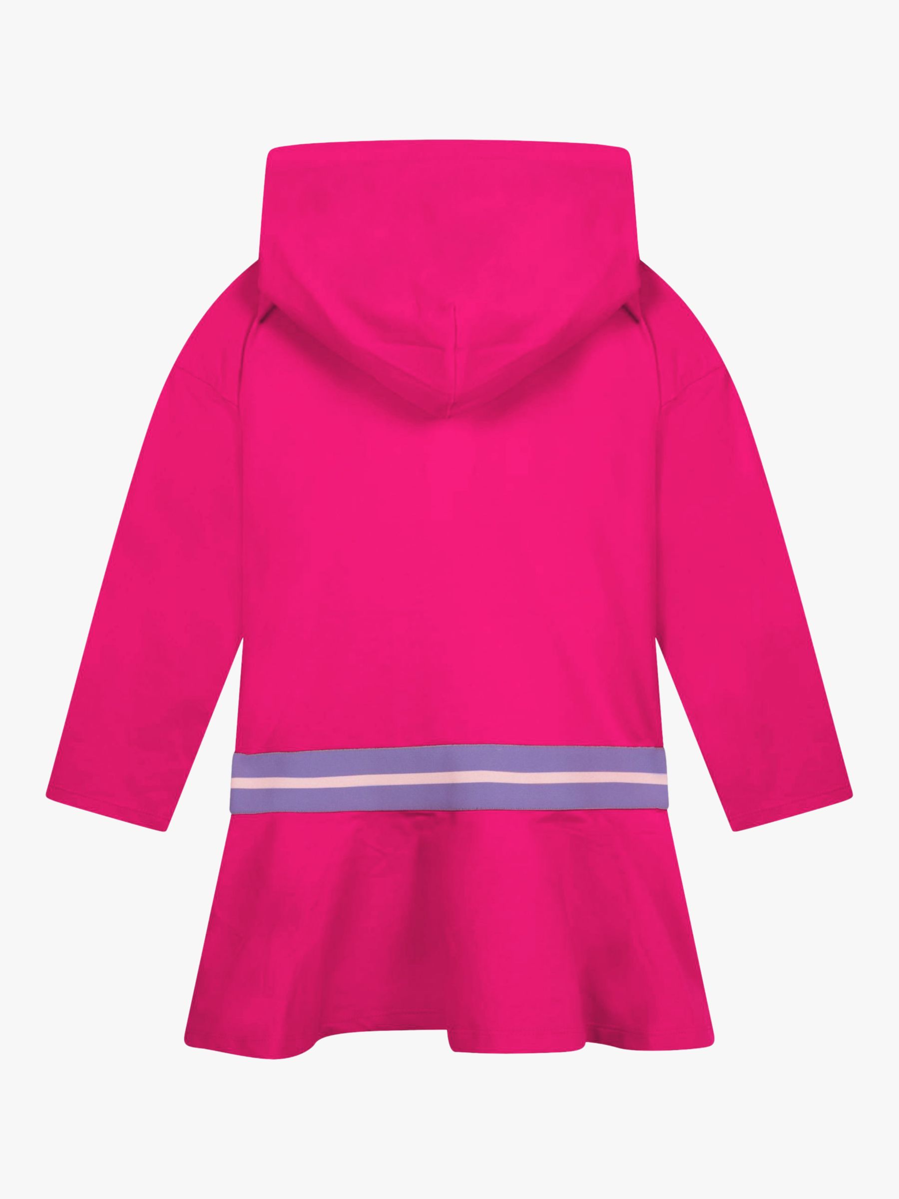 DKNY Kids' Logo Hooded Dress, Bright Pink, 14 years