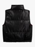 DKNY Kids' Reversible Puffer Gilet, Black/Pink