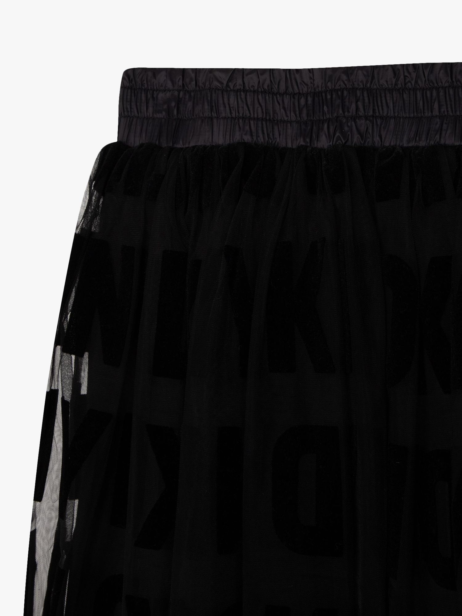 Buy DKNY Kids' Flock Logo Mesh Skirt, Black Online at johnlewis.com