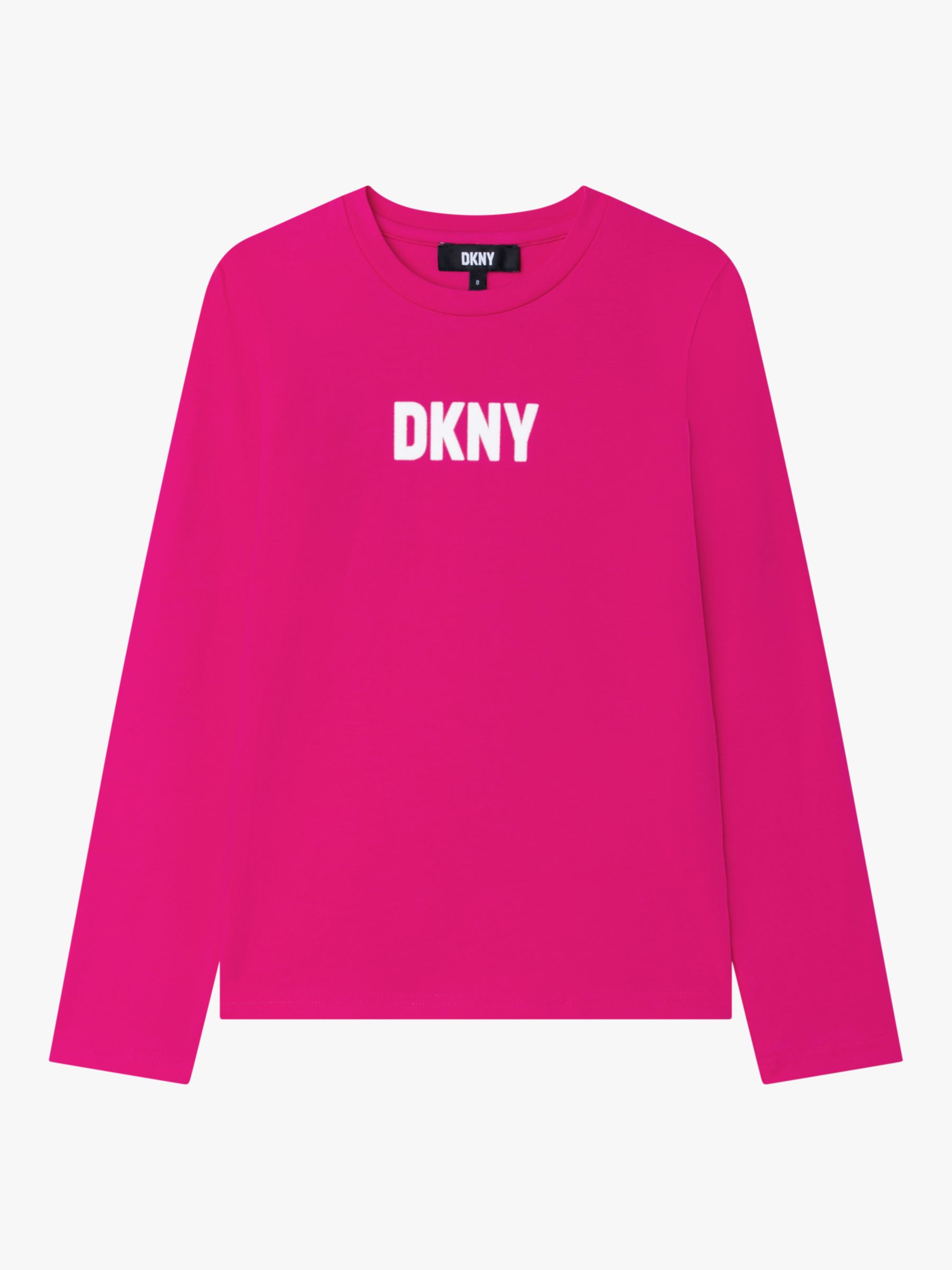 DKNY Kids Girls Tonal Logo T-shirt - Dusky Pink .