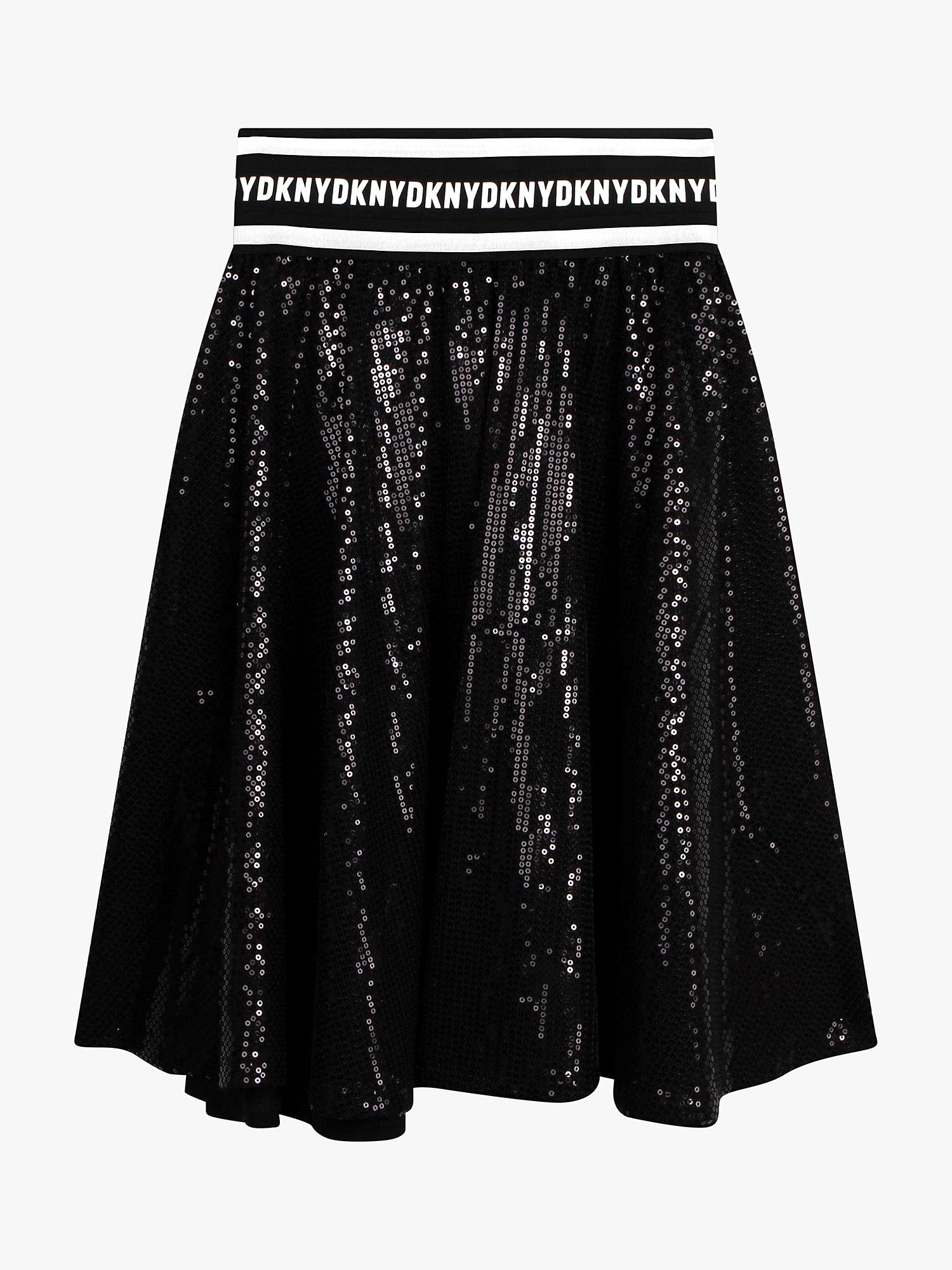 Buy DKNY Kids' Sequin Skirt, Black Online at johnlewis.com