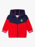 Timberland Baby Colour Block Zip Up Hoodie, Blue/Red