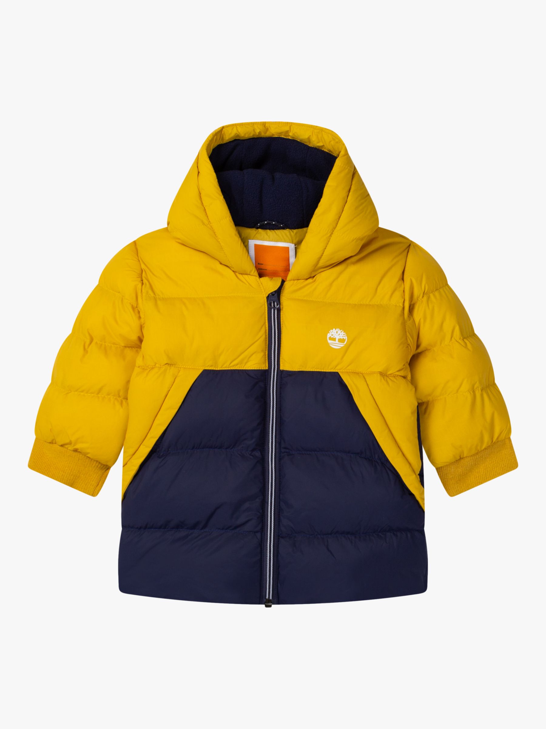 Timberland Baby Colourblock Jacket, Gold/Navy, 6