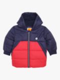 Timberland Baby Puffer Windbreaker Jacket, Navy/Red