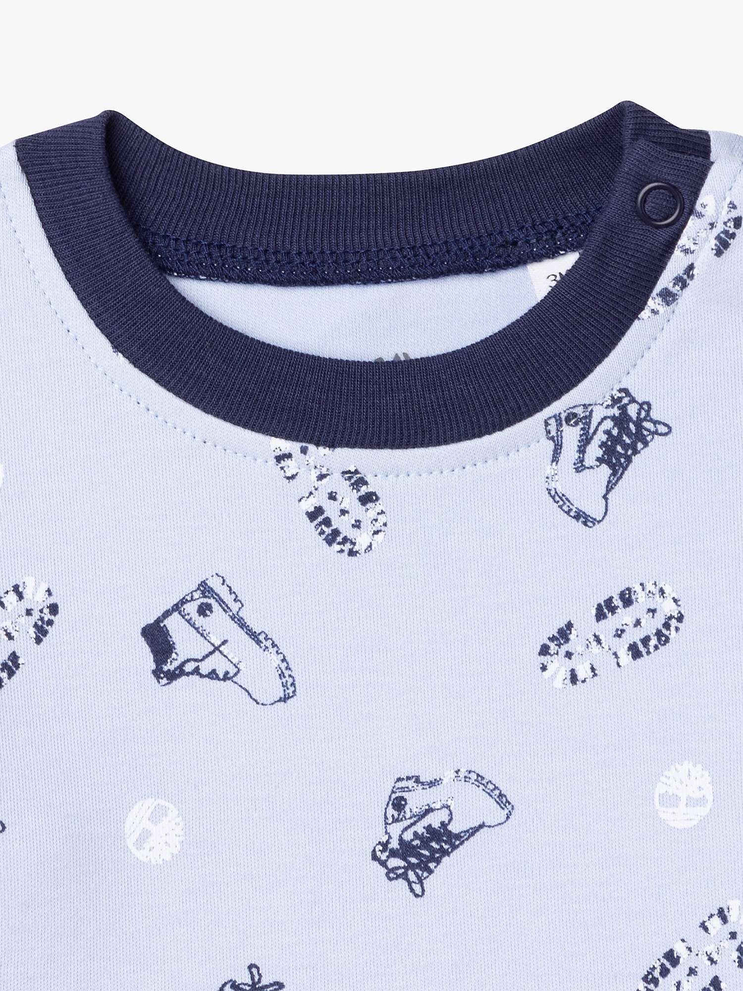 Buy Timberland Baby Organic Cotton Long Sleeved T-Shirt, Light Blue Online at johnlewis.com