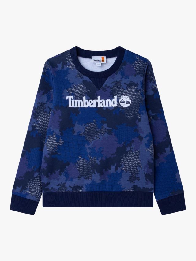 Timberland Kids Camouflage Logo Jumper Navy 4 years