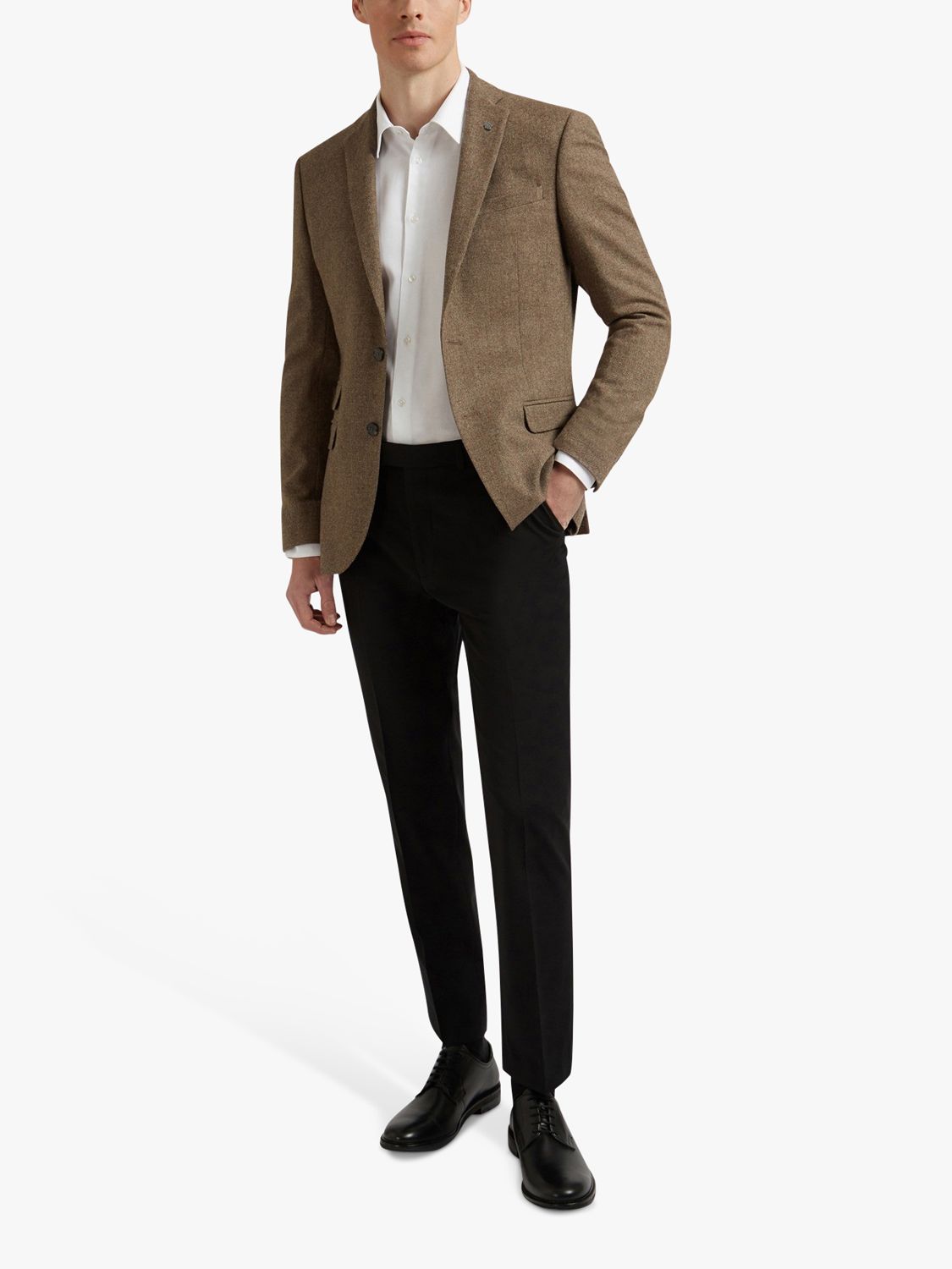 Ted Baker Wool Blend Herringbone Slim Fit Suit Jacket, Oatmeal at John ...