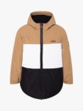 HUGO BOSS Kids' Colour Block Logo Water Repellent Jacket. Multi