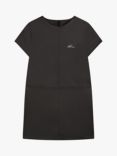 HUGO BOSS Kids' Faux Leather Panel Dress, Black