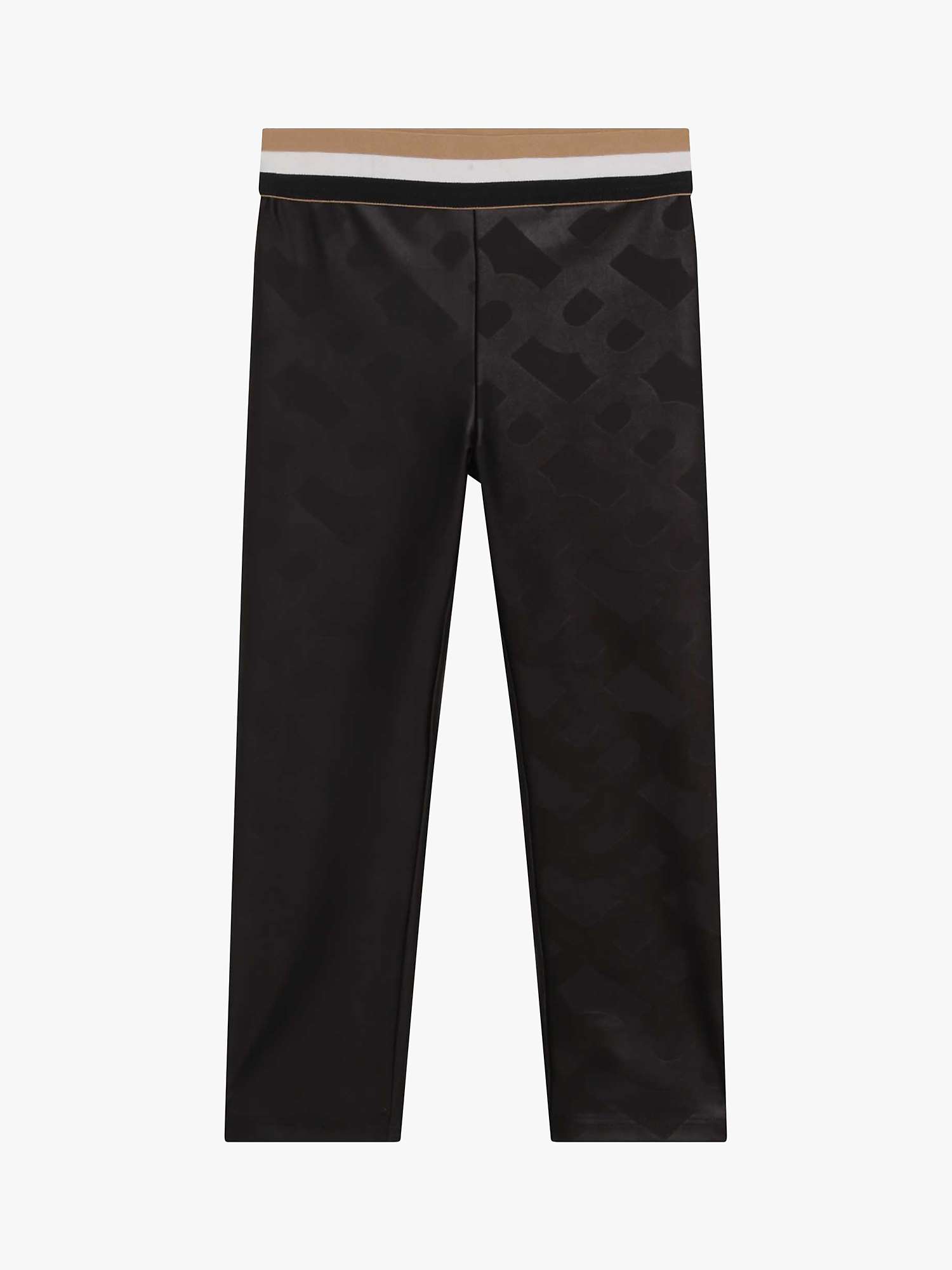 Buy HUGO BOSS Kids' Monogram Logo Leggings, Black Online at johnlewis.com