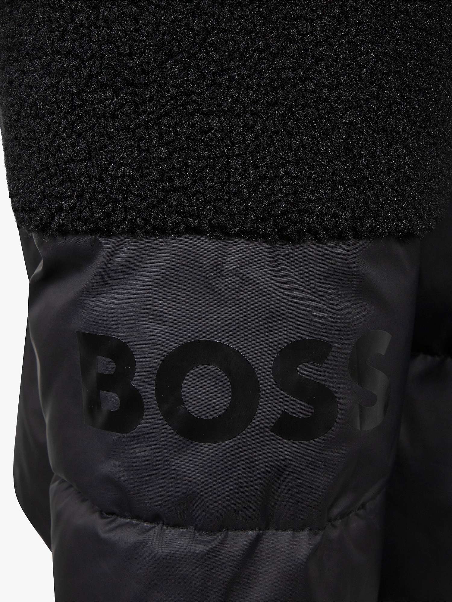 Buy HUGO BOSS Kids' Borg Padded Jacket, Black Online at johnlewis.com