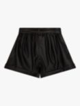 BOSS Kids' Faux Leather Belted Shorts, Black