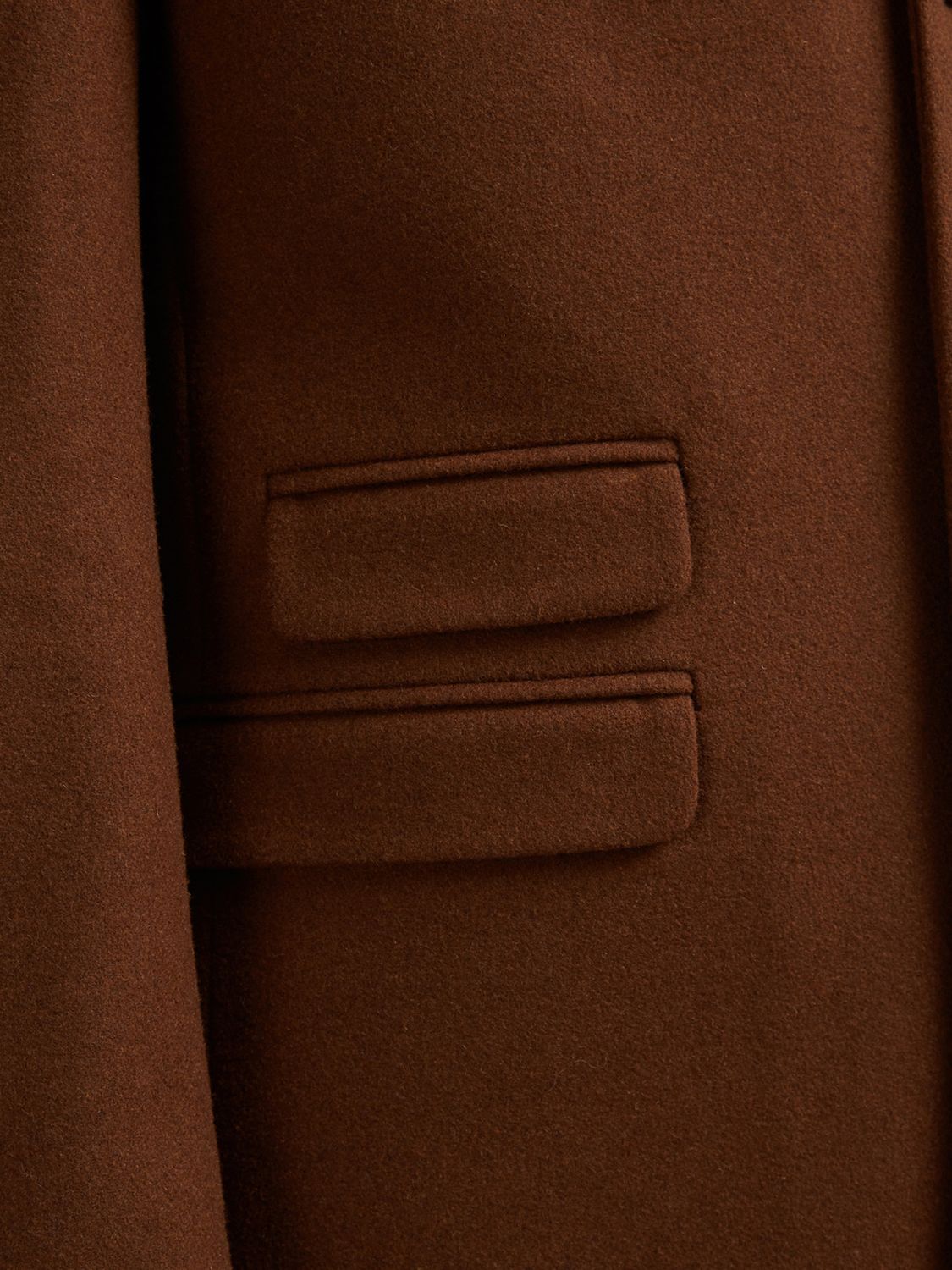 Ted Baker Wool Blend Overcoat, Dark Tan, 42R