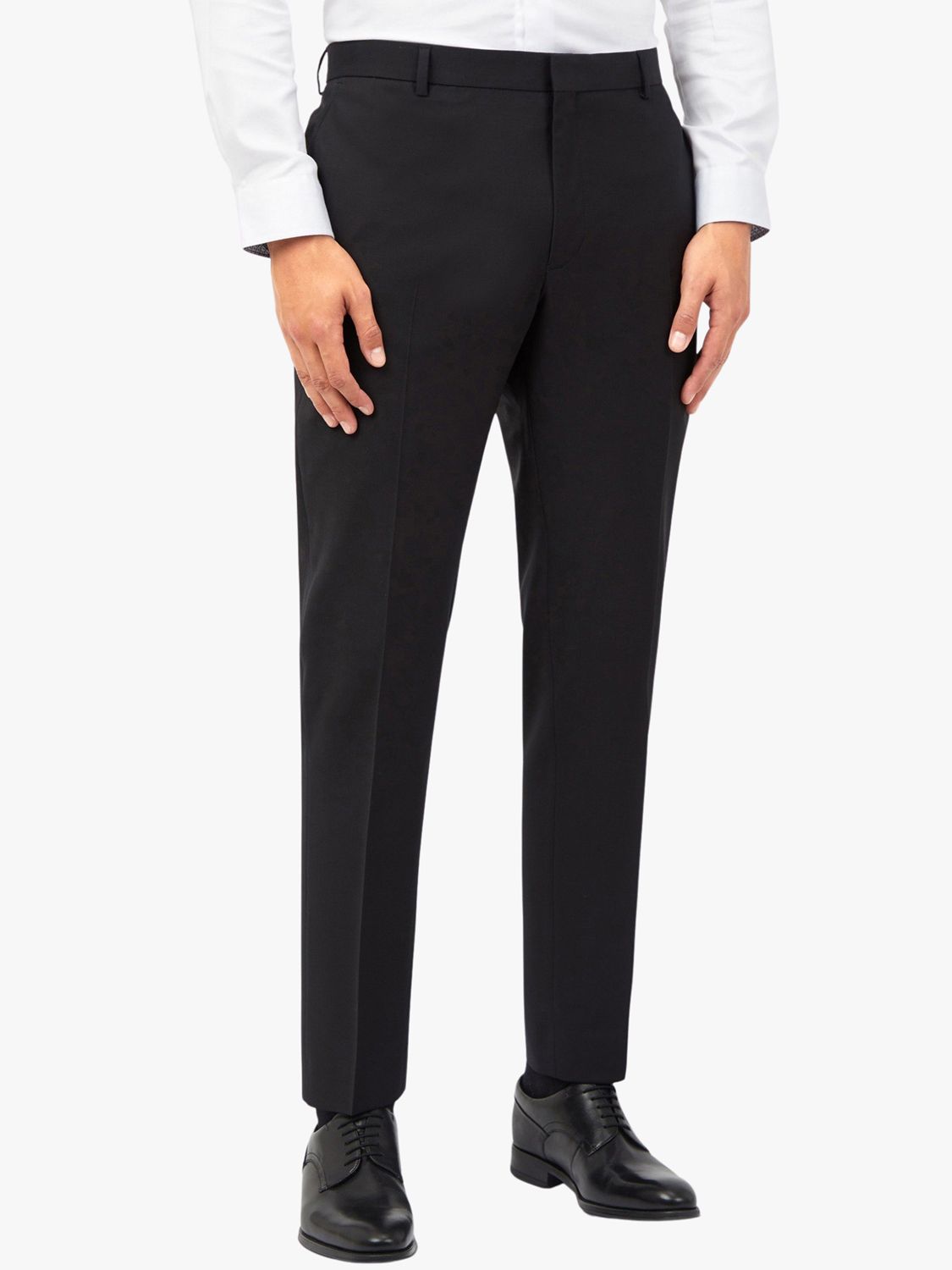 Ted Baker Tailored Fit Wool Blend Suit Trousers, Black at John Lewis ...