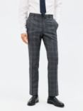 Ted Baker Check Slim Fit Suit Trousers, Pow Blue/Grey
