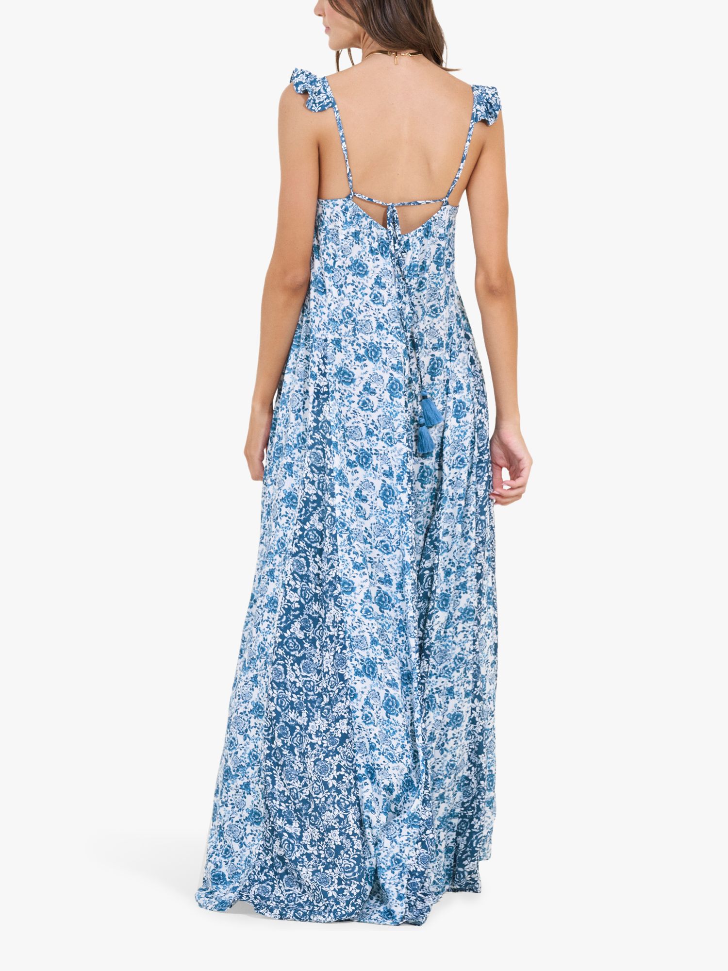 Maaji Lily Cheerful Ditsy Maxi Dress, Blue at John Lewis & Partners