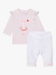 HUGO BOSS Baby Bunny Ballerina Top And Trousers Set, Light Pink