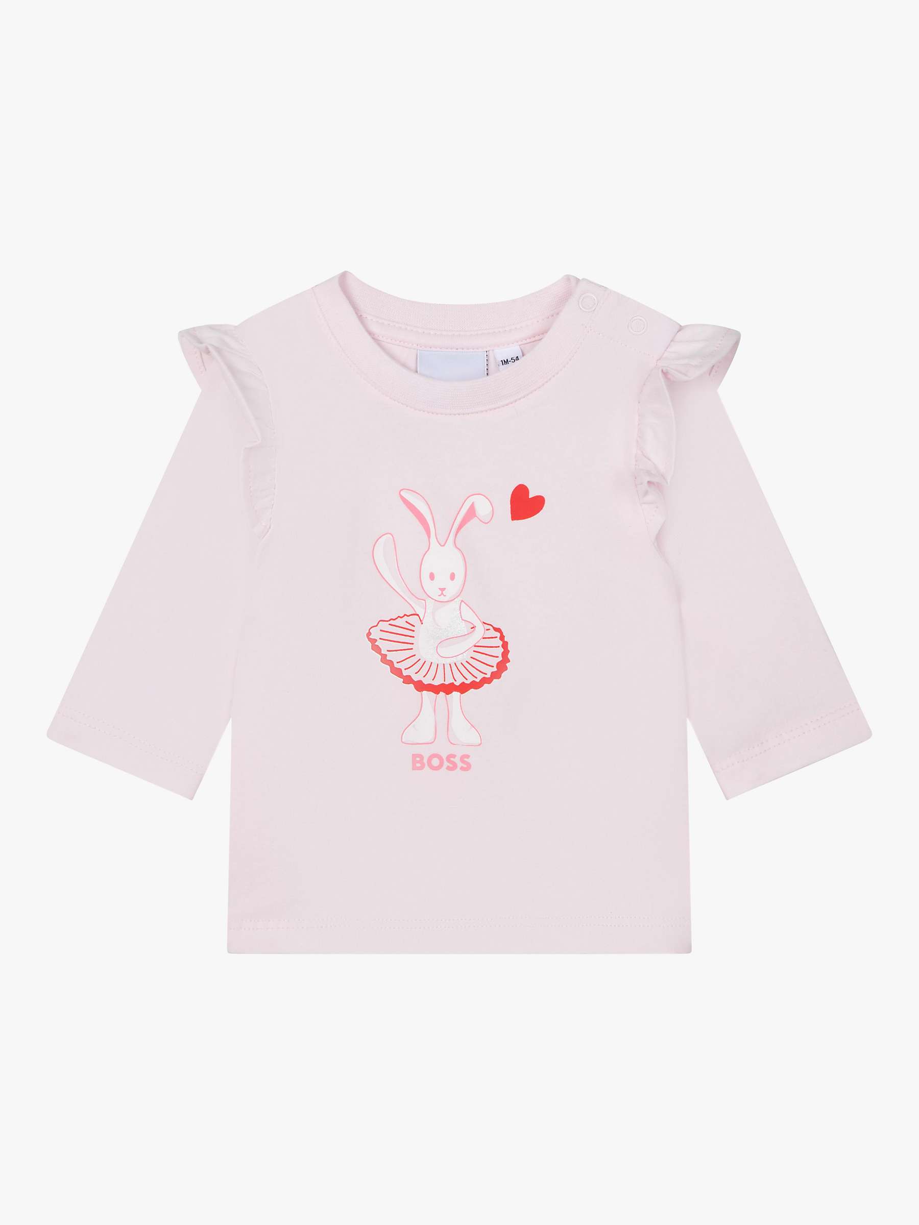 Buy HUGO BOSS Baby Bunny Ballerina Top And Trousers Set, Light Pink Online at johnlewis.com