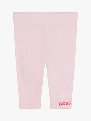 HUGO BOSS Baby Logo Hem Leggings, Light Pink