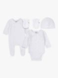 HUGO BOSS Baby Sleepsuit, Hat and Mittens Pyjama Set, White
