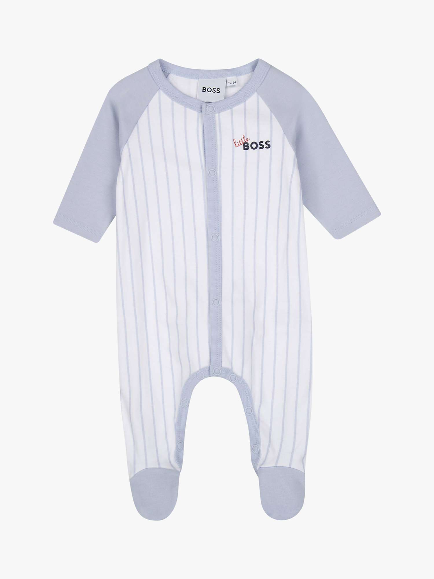 Buy HUGO BOSS Baby Sleepsuit And Hat Set, Light Blue Online at johnlewis.com