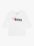 HUGO BOSS Baby Little Boss Logo Jersey Top, White