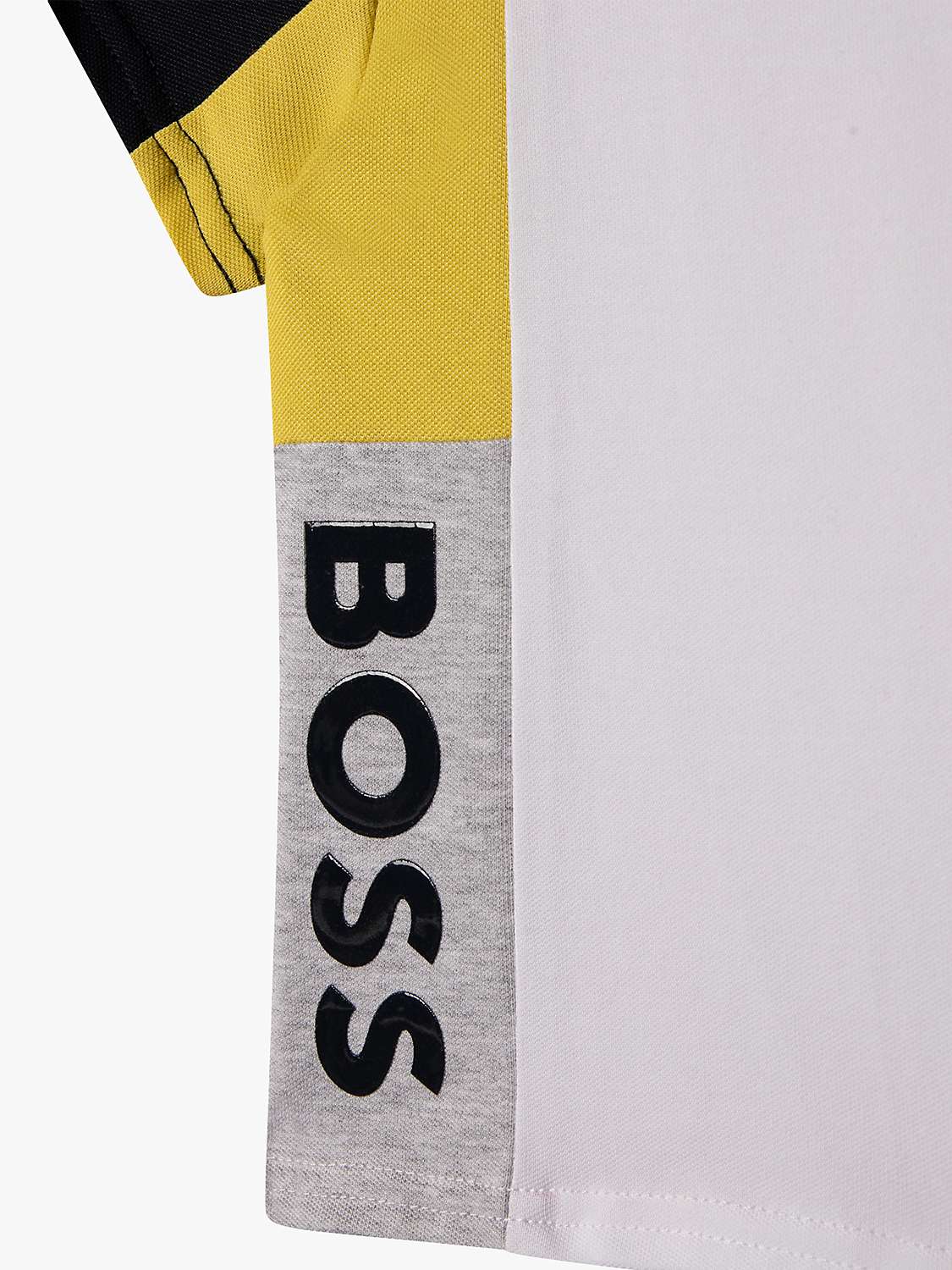 Buy HUGO BOSS Baby Colour Block Logo T-Shirt, White/Multi Online at johnlewis.com