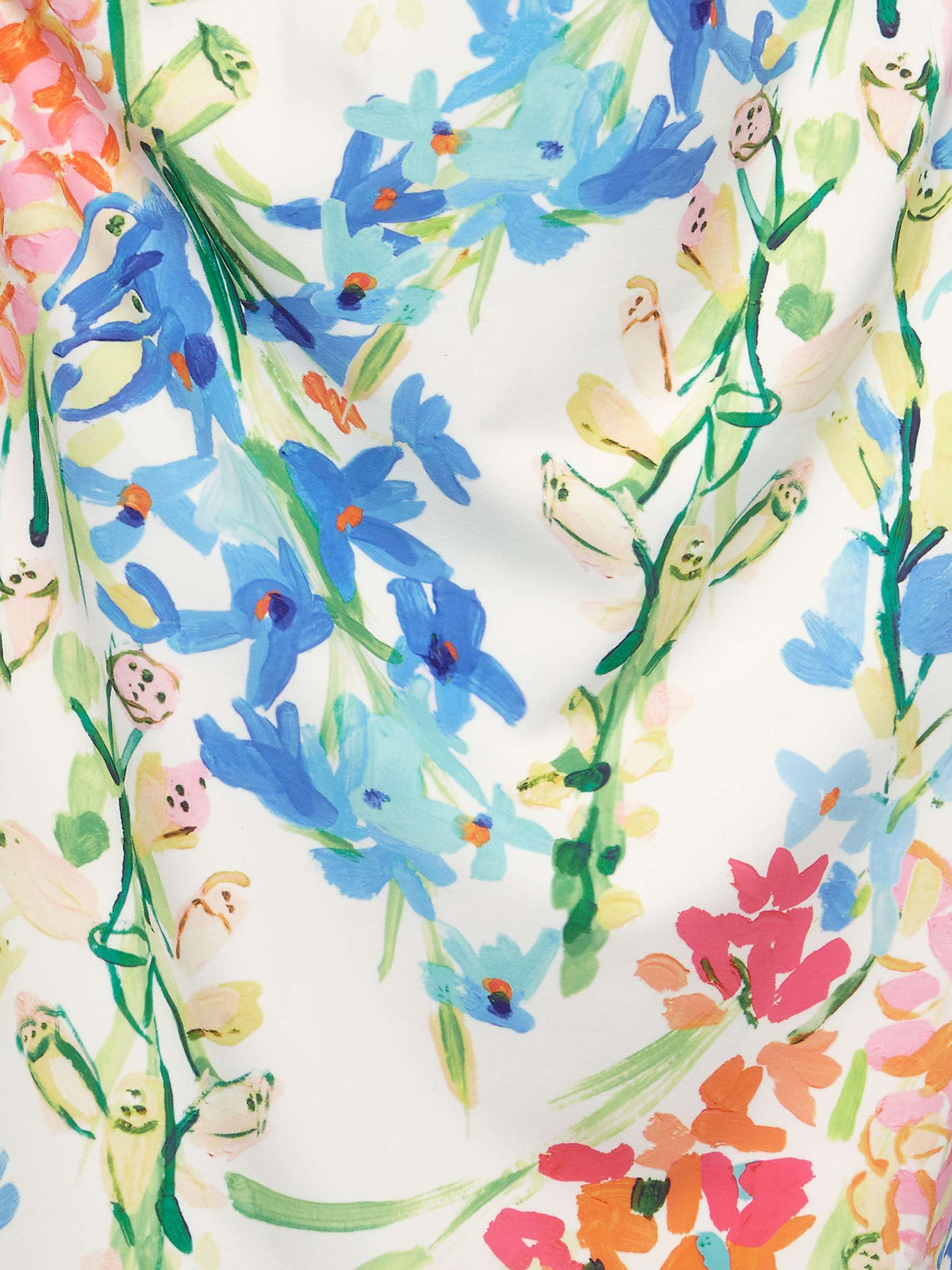 Buy Phase Eight Serina Floral Belt Midi Dress, Ivory/Multi Online at johnlewis.com