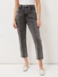 Phase Eight Lou Cropped Straight Leg Jeans, Washed Black