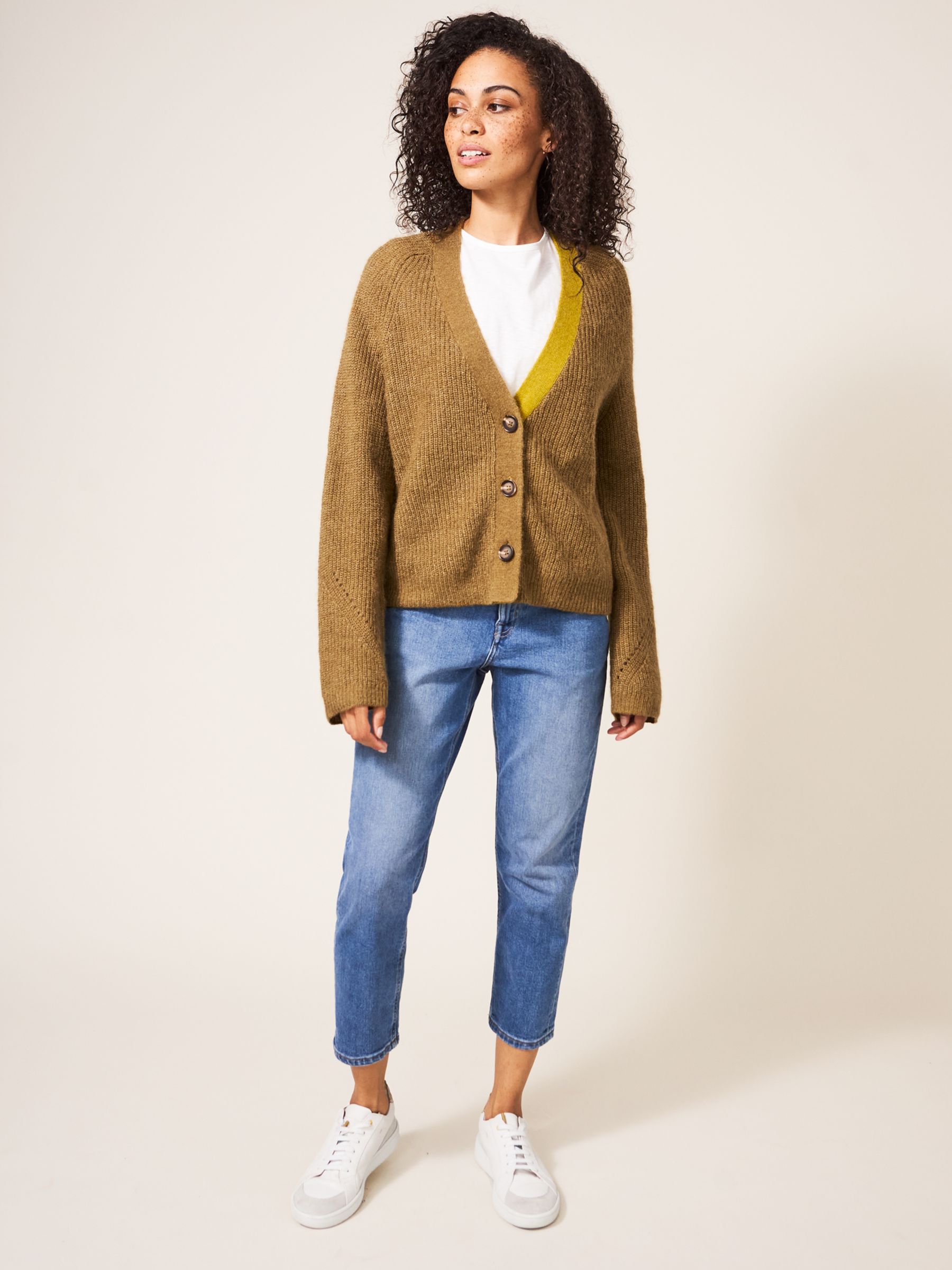 White stuff store yellow cardigan