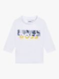 HUGO BOSS Baby Long Sleeved Logo Cotton T-Shirt, White