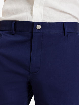 SPOKE Sharps Cotton Blend Broad Thigh Shorts, Navy