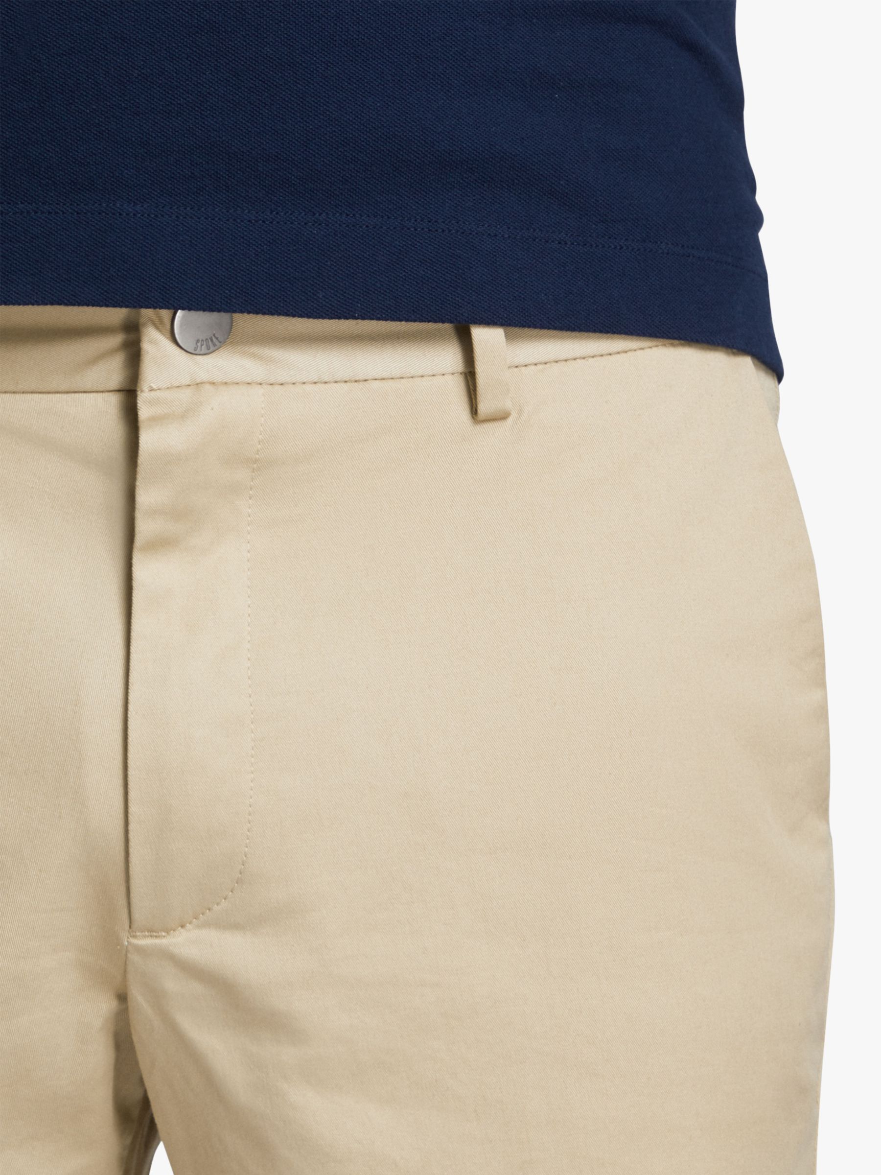 SPOKE Sharps Cotton Blend Broad Thigh Shorts, Khaki, 28L