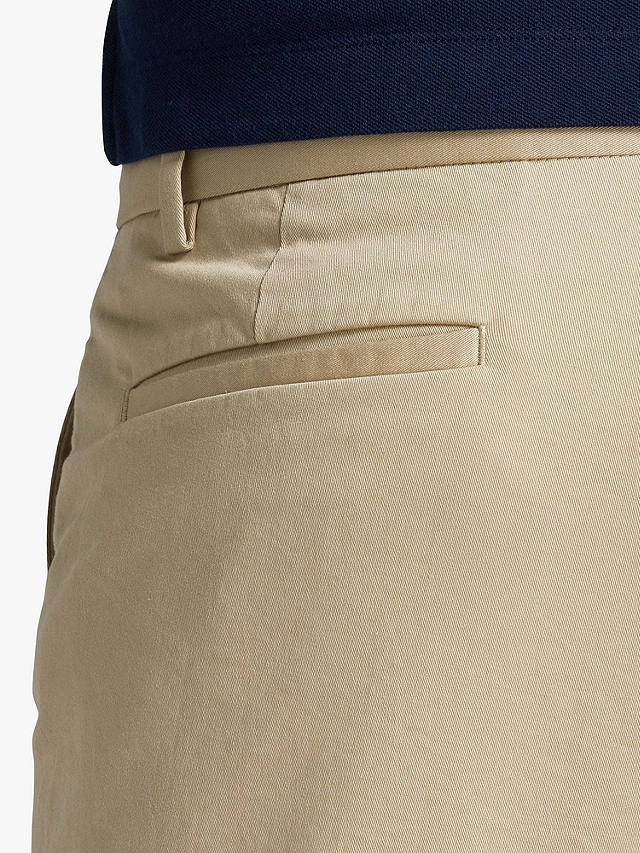 SPOKE Sharps Cotton Blend Broad Thigh Shorts, Khaki
