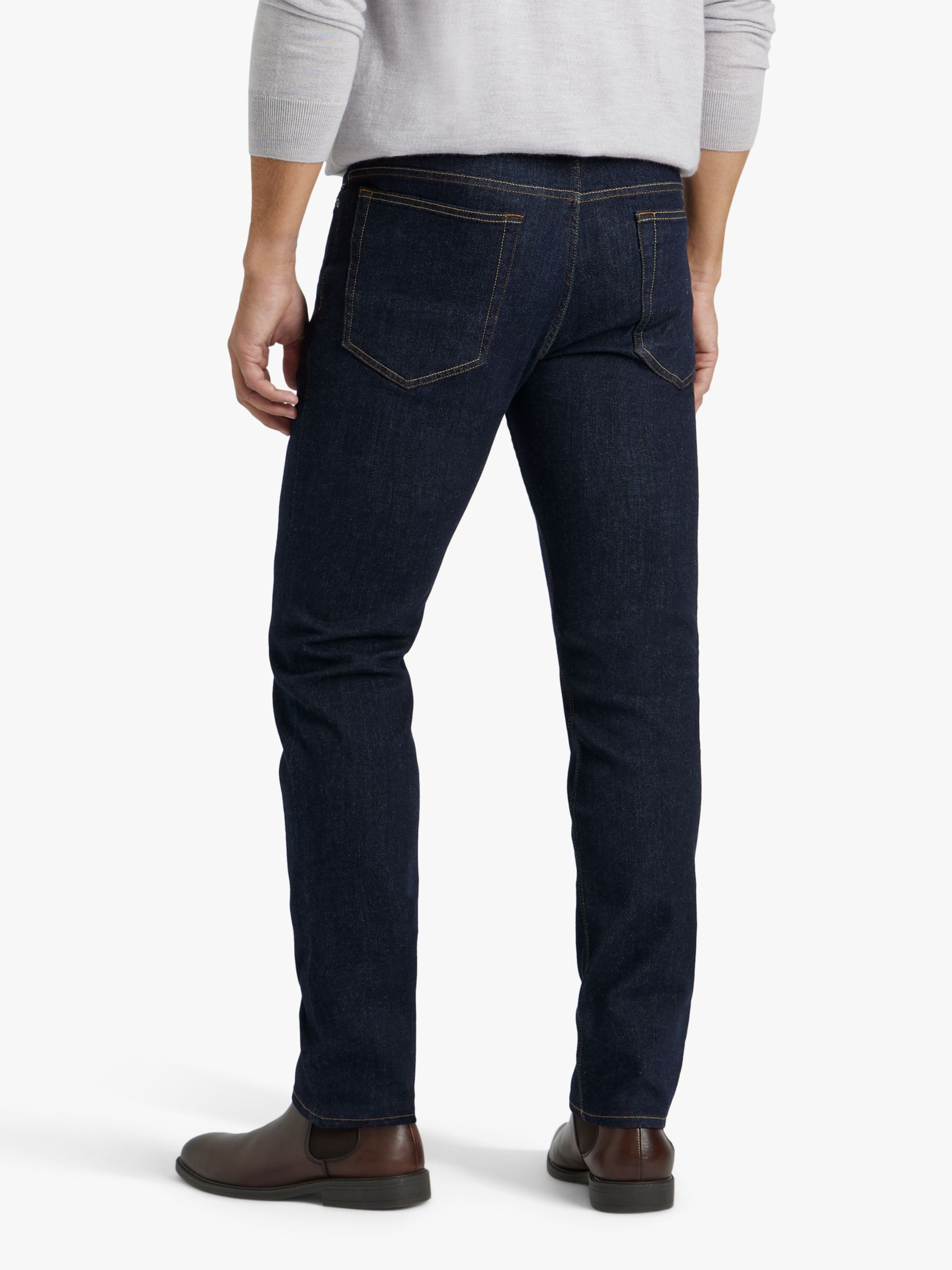 SPOKE 10oz Travel Denim Regular Thigh Jeans, Rinse at John Lewis & Partners