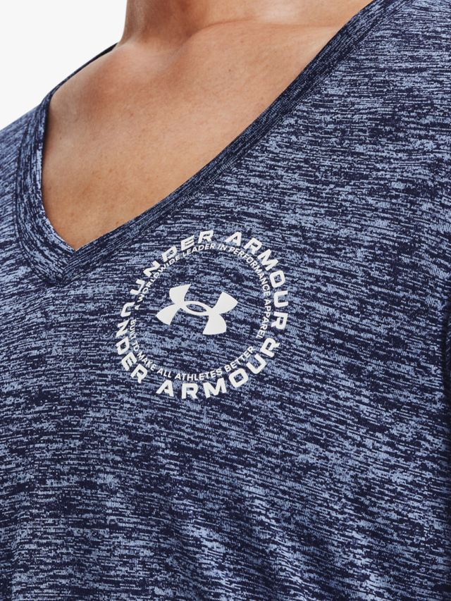 Under Armour Tech™ Twist Crest Short Sleeve V-Neck Gym Top