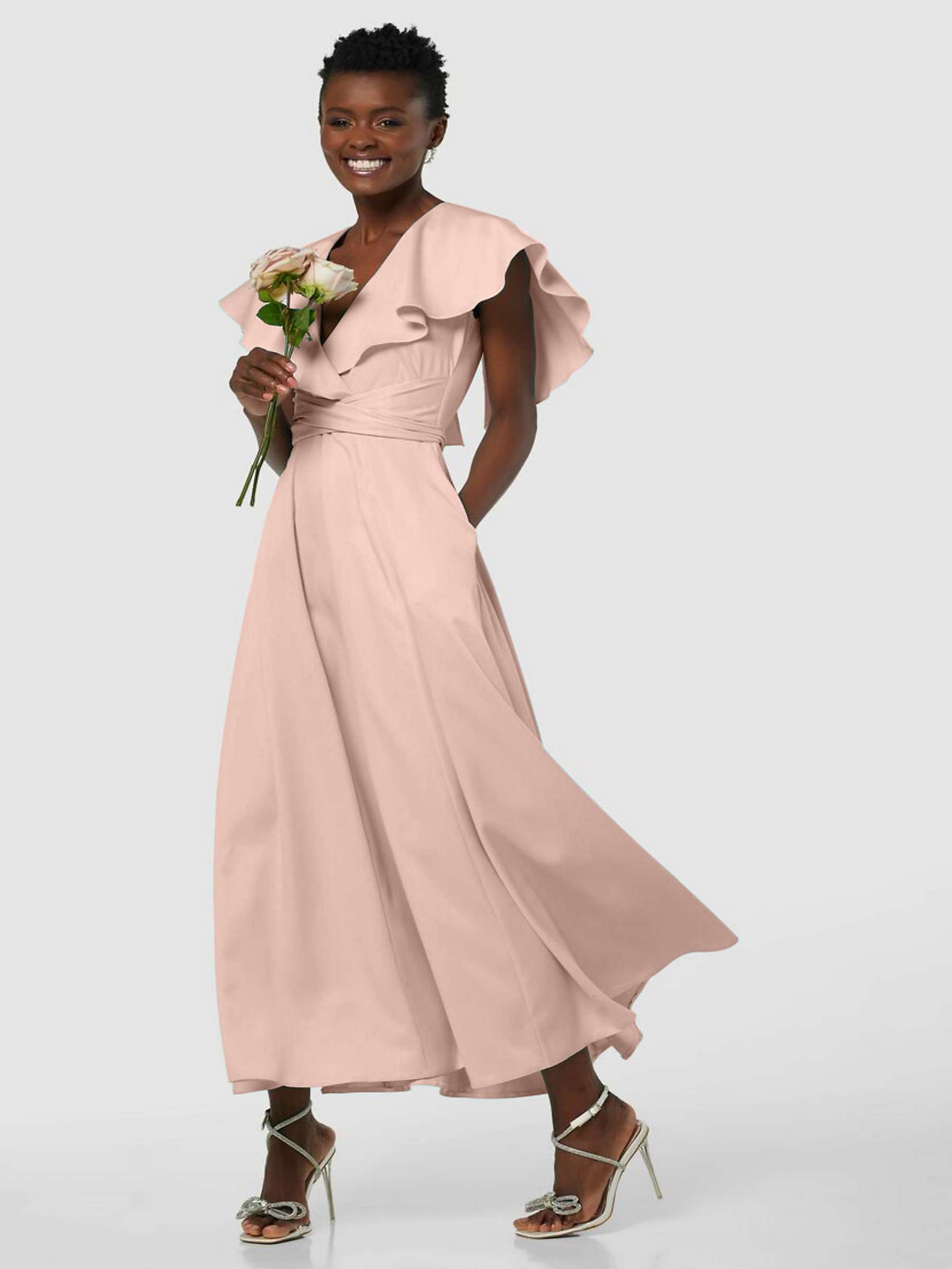 Buy Closet London Bridesmaid Cape Detail Maxi Dress Online at johnlewis.com