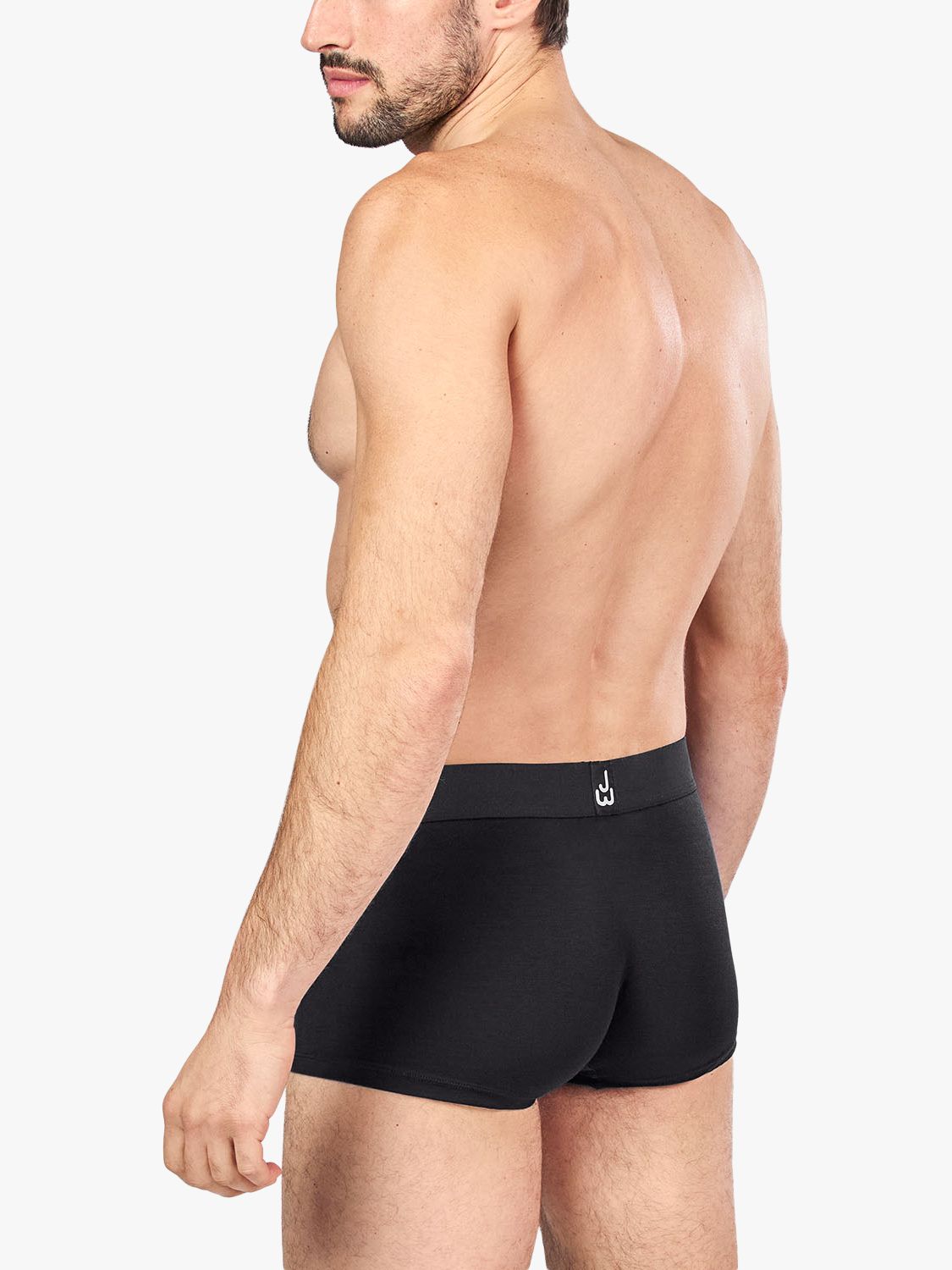 JustWears Active Trunks, Pack of 6, All Black at John Lewis & Partners